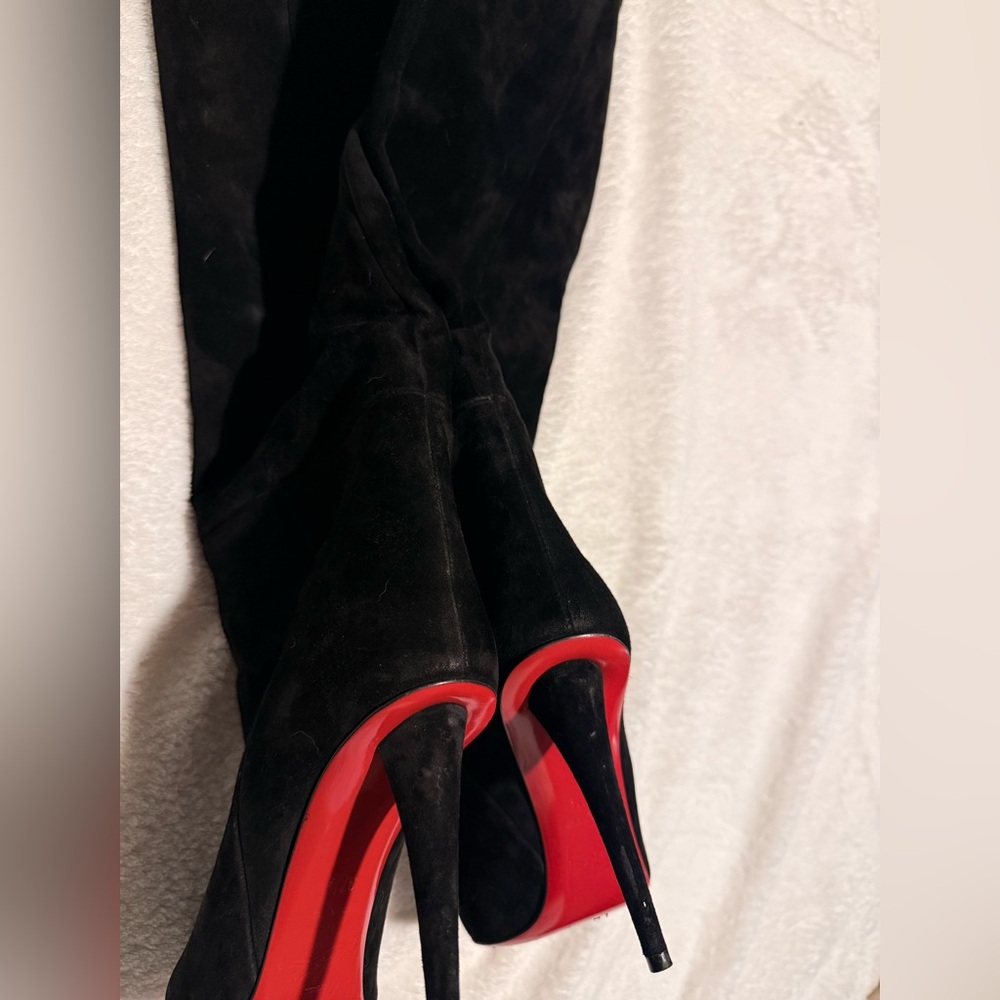 Christian Louboutin Astrilarge Botta 100 black suede size 37 1/2 - Picture 16 of 16